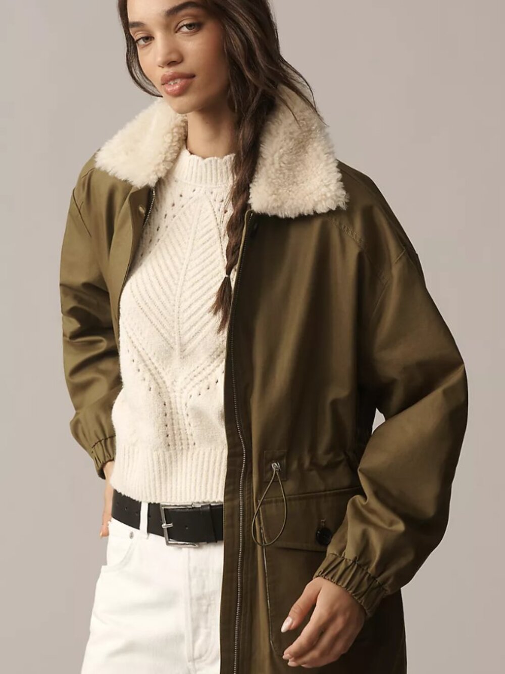 Anthropologie Avec Les Filles Oversized Cinched Utility Jacket XXS